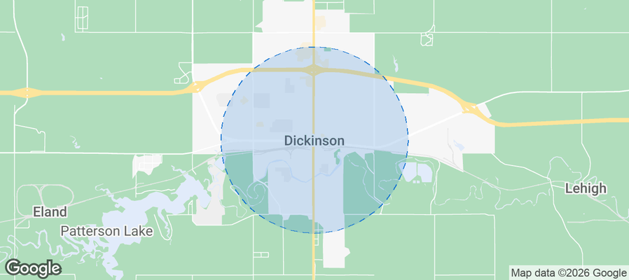 Dickinson Airbnb map